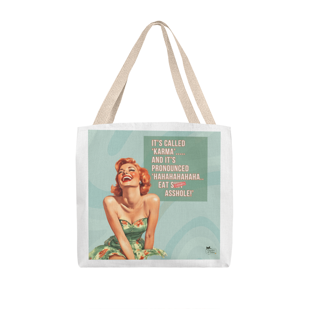 Karma Retro Tote Bag
