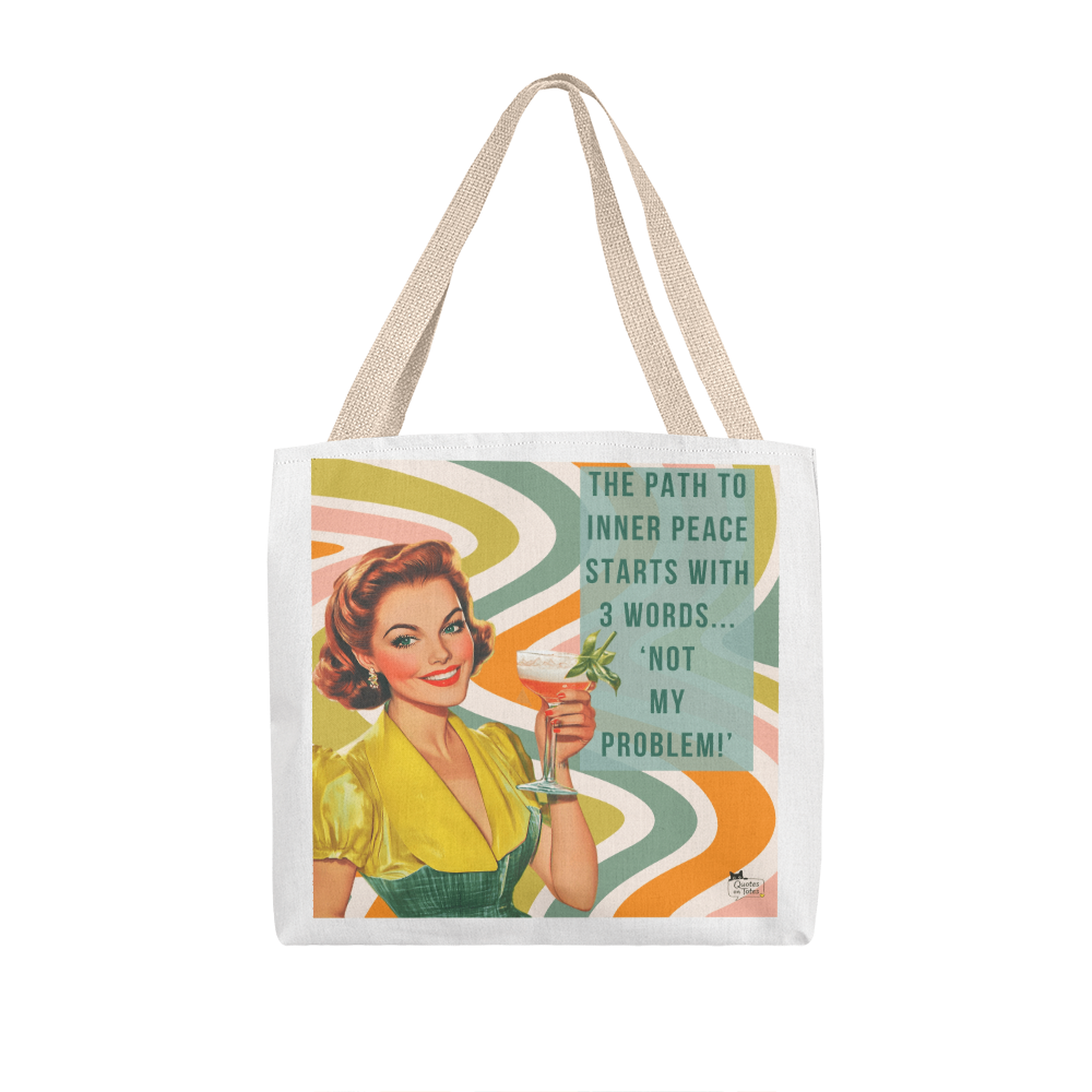 Not My problem Retro Tote Bag