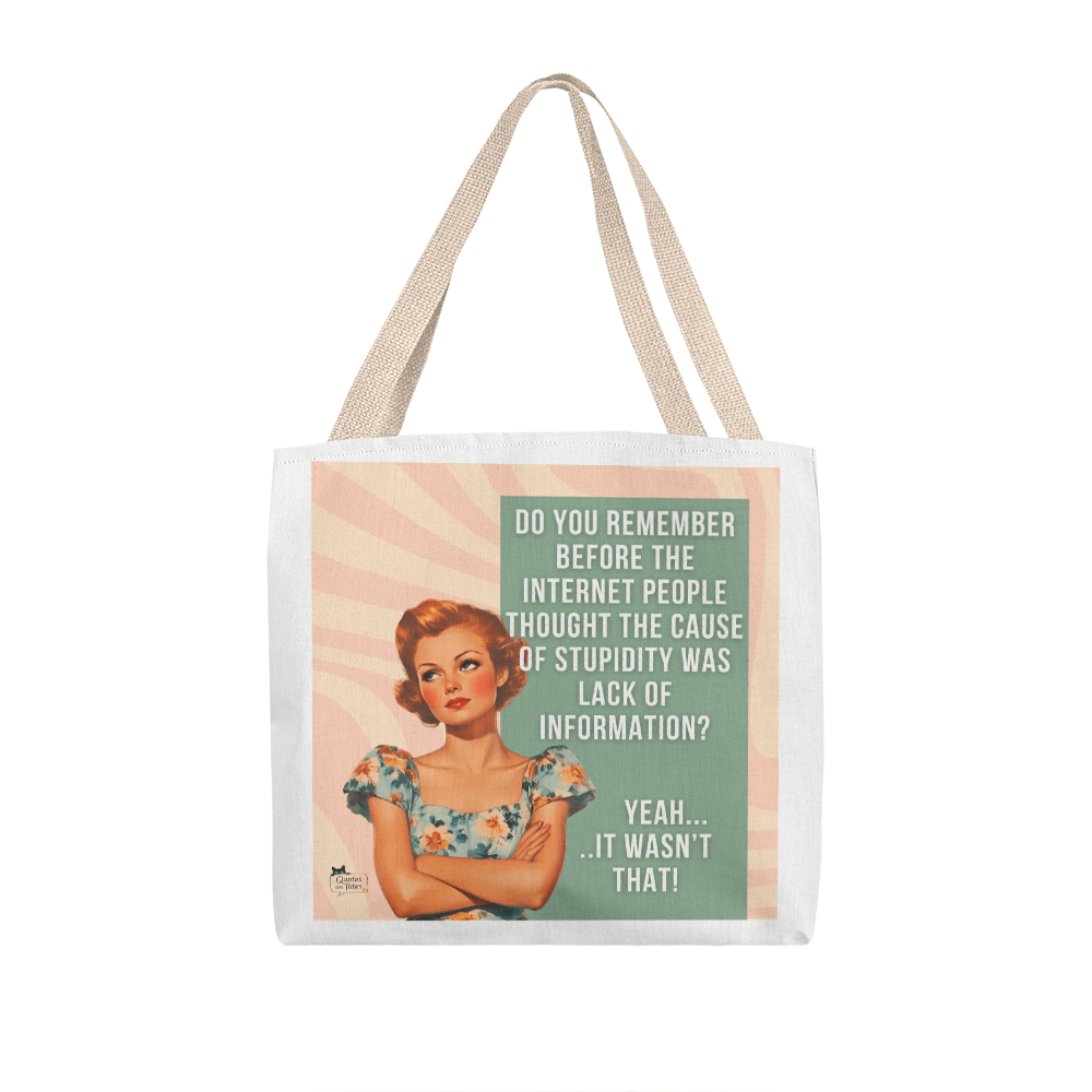 Lack of Information Retro Tote Bag