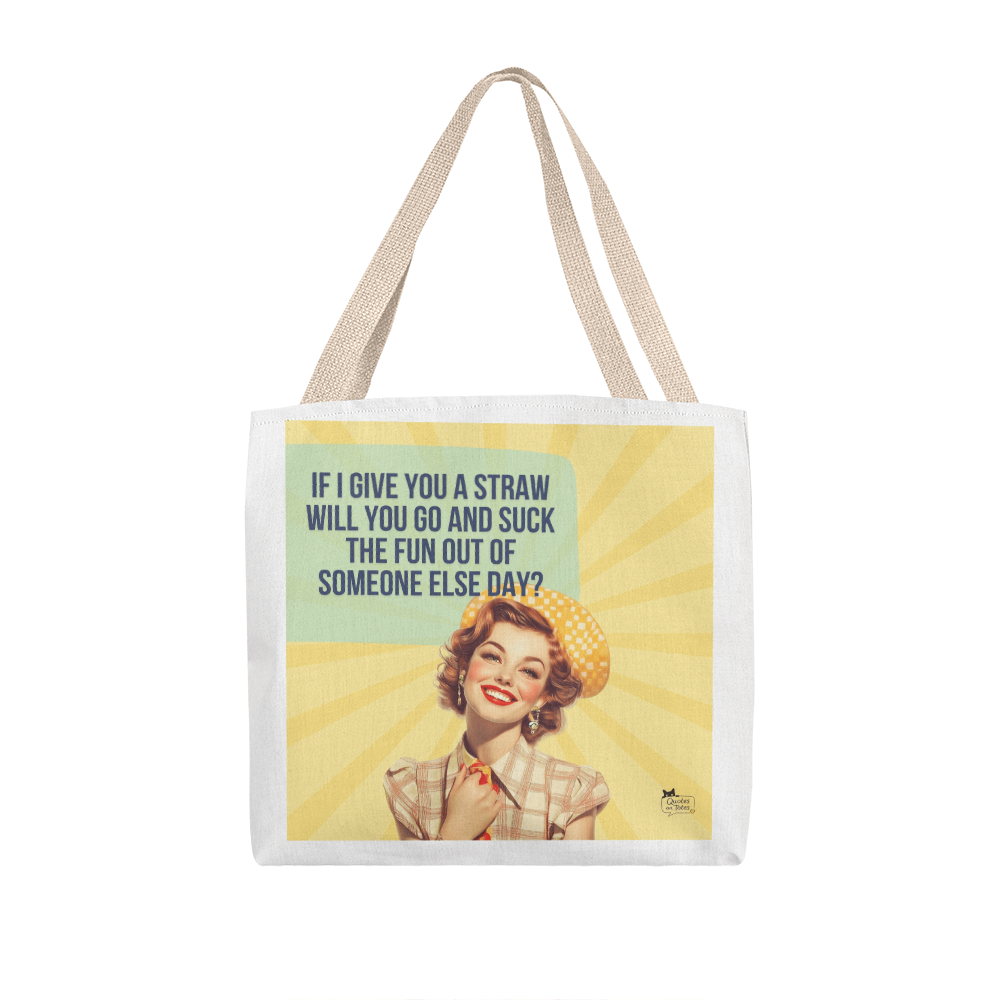 Suck The Fun Retro Tote Bag