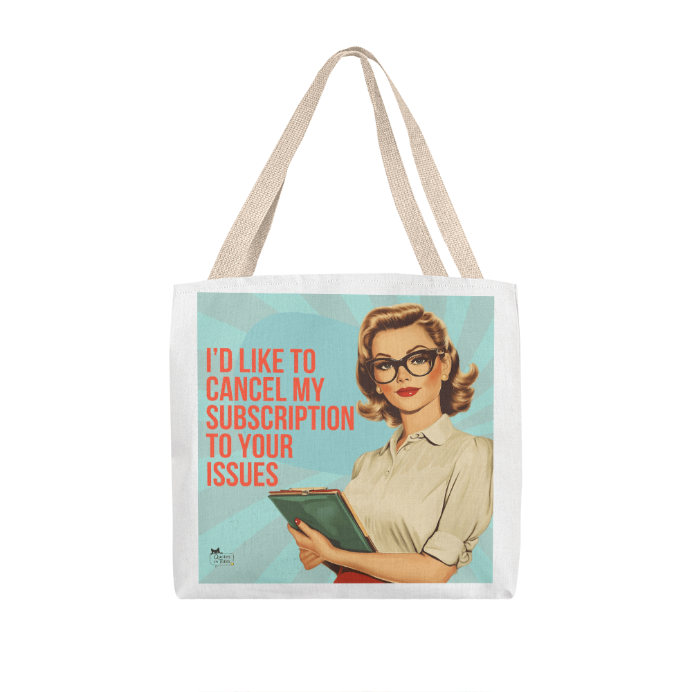 Cancel My Subscription Retro Tote Bag
