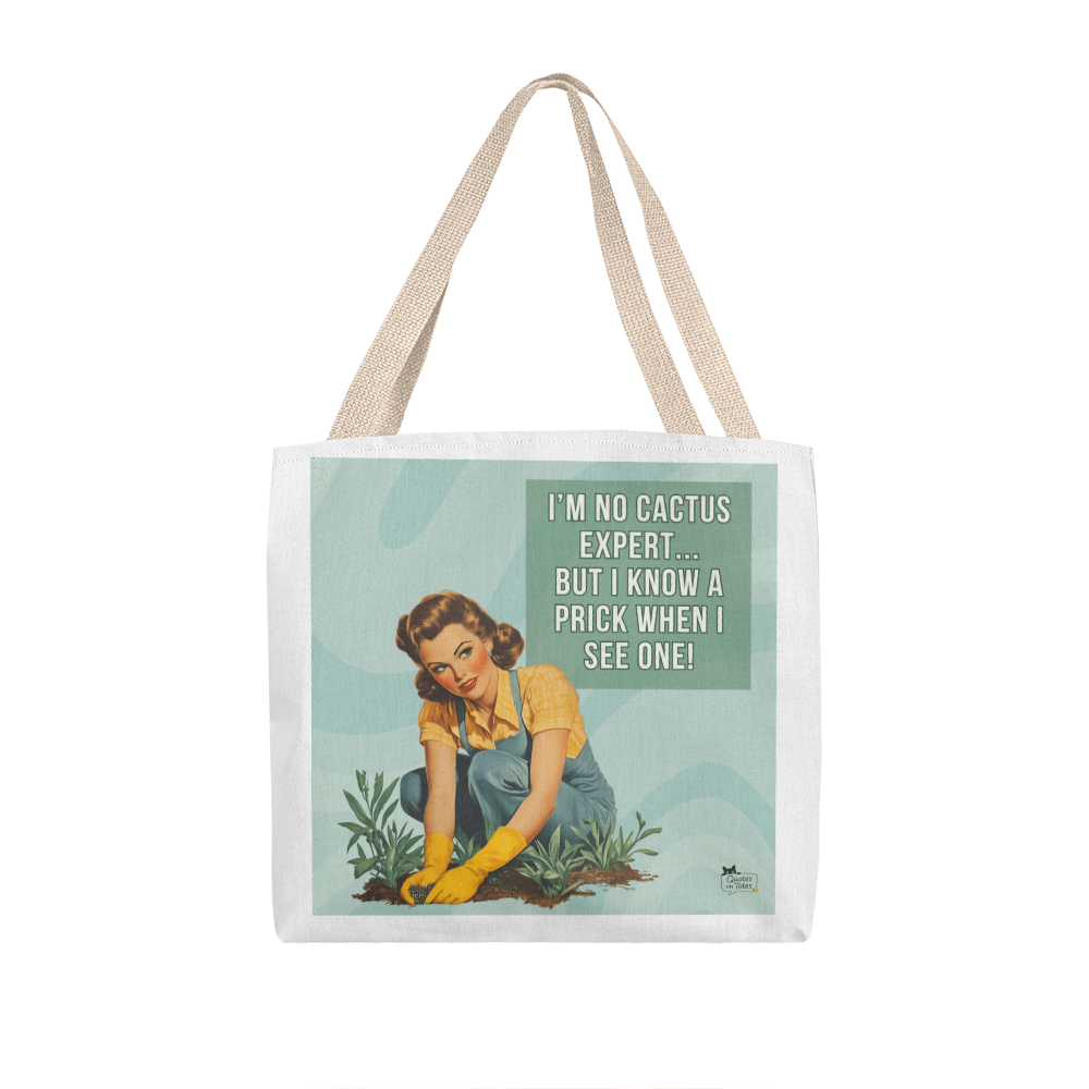 Cactus Retro Tote Bag