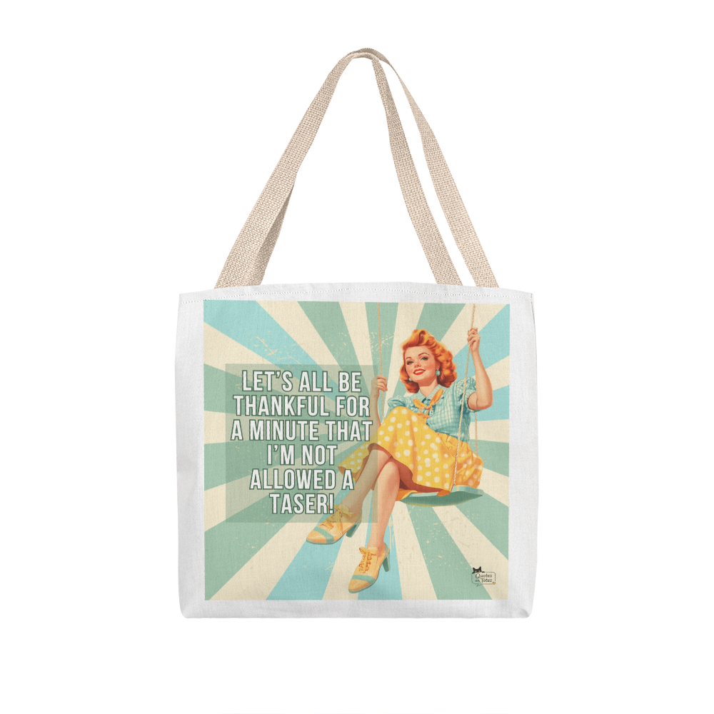 Taser Retro Tote Bag