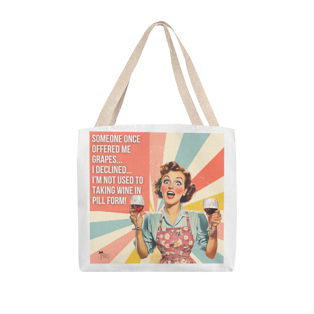 Grapes Retro Tote Bag