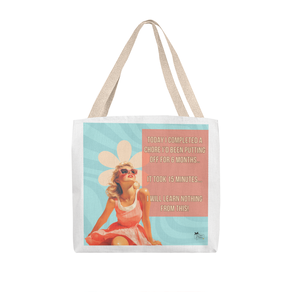 Learn Nothing Retro Tote Bag