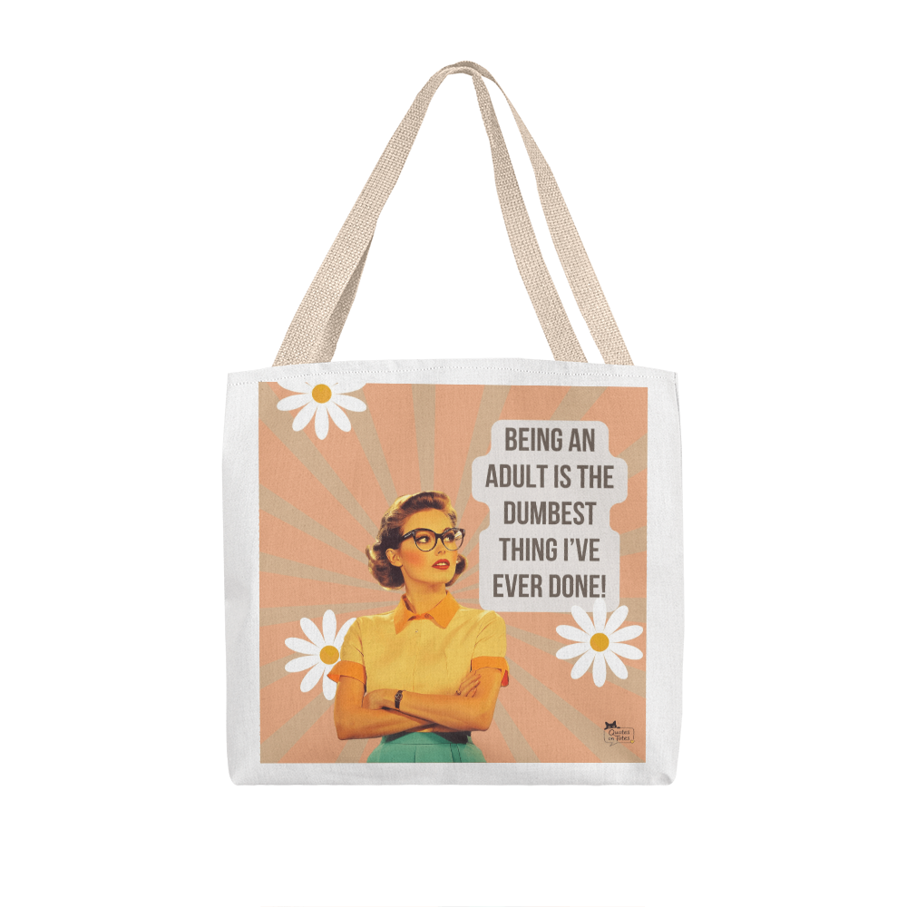 Dumbest Thing Retro Tote Bag