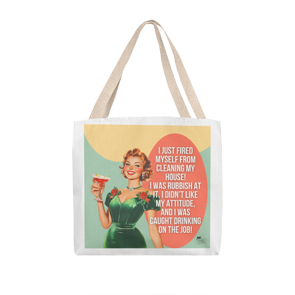 Drinking on the Job Retro Tote Bag