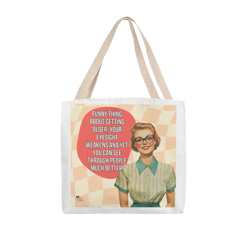 Weak Eyesight Retro Tote Bag