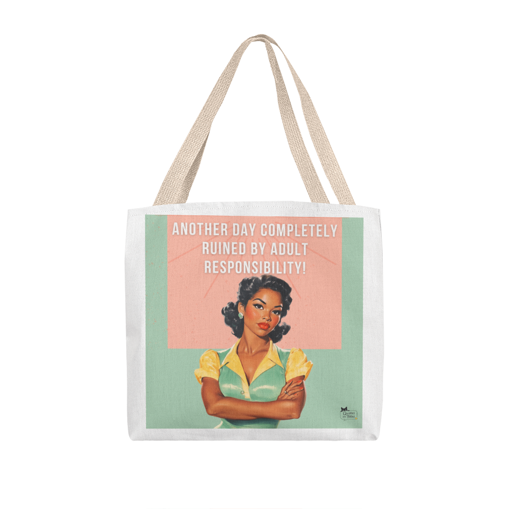 Adult Responsibility Retro Tote Bag