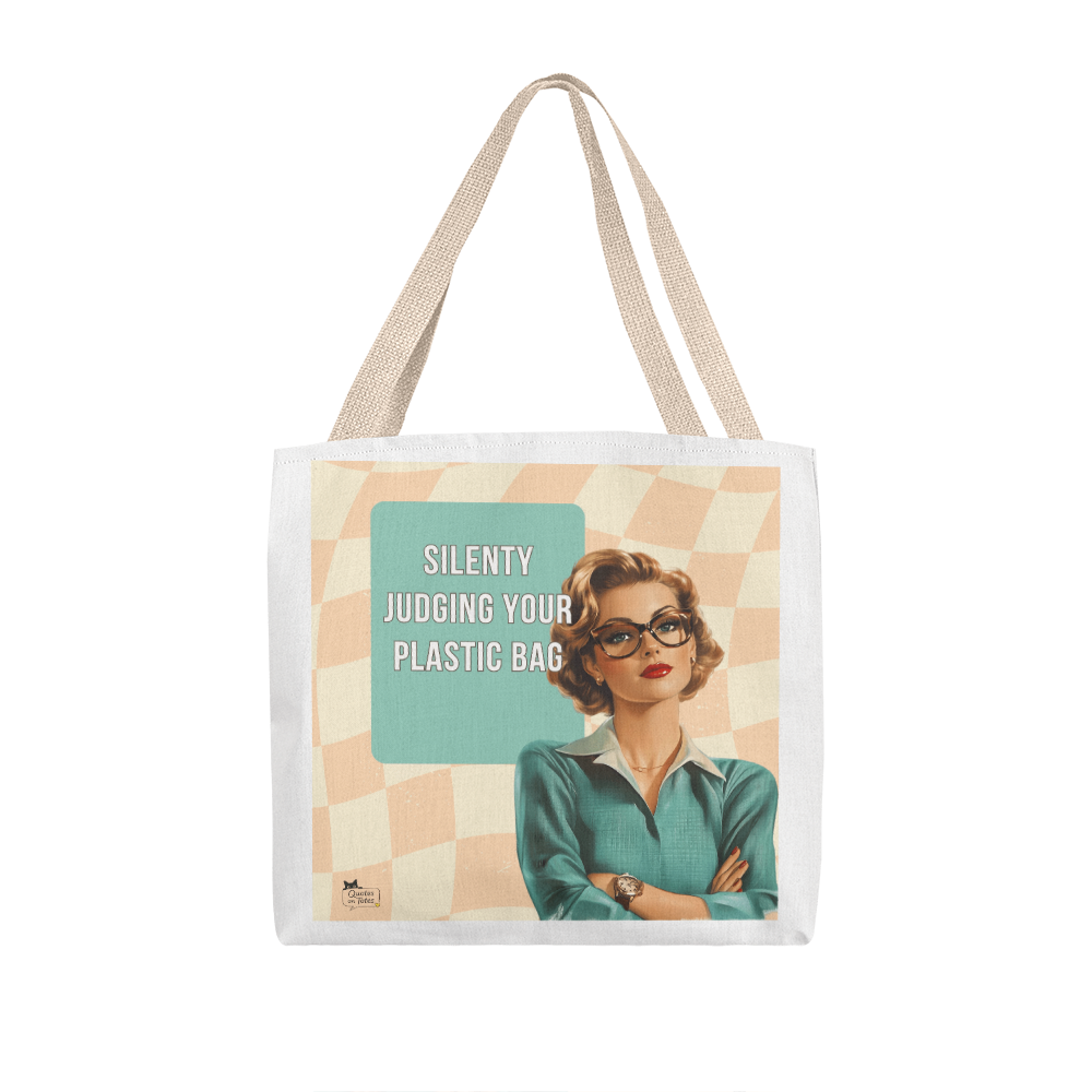 Silently Judging Retro Tote Bag