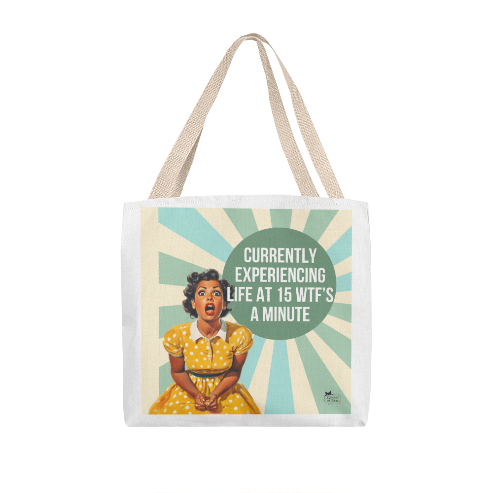 15 WTF's Retro Tote Bag