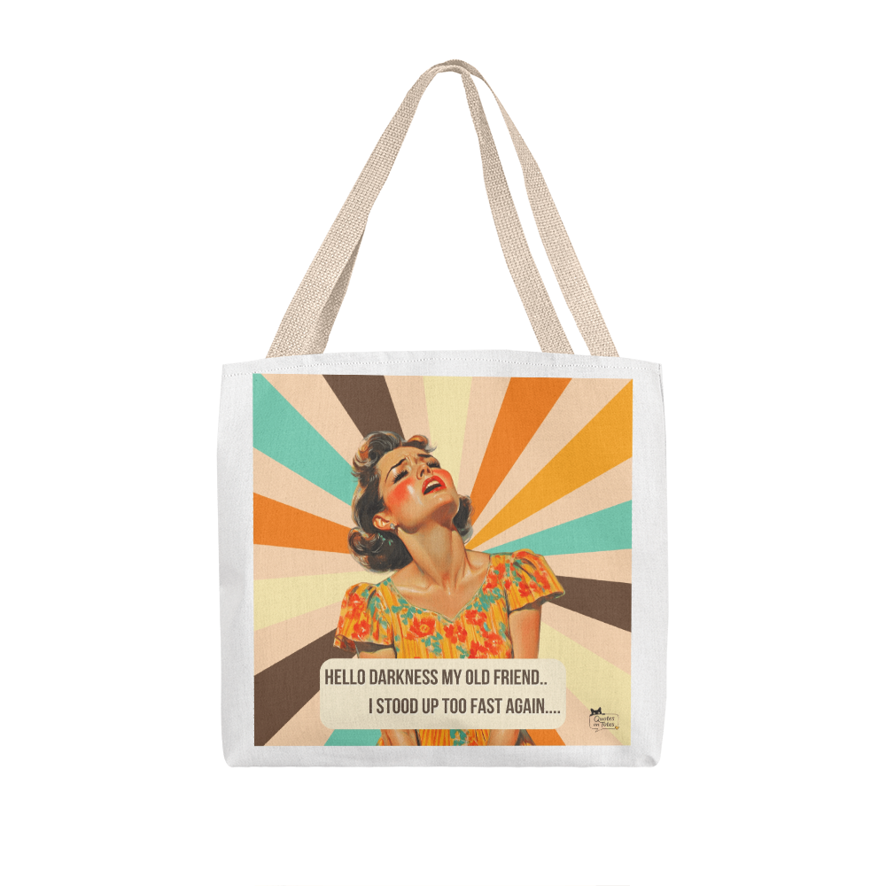 Hello Darkness Retro Tote Bag