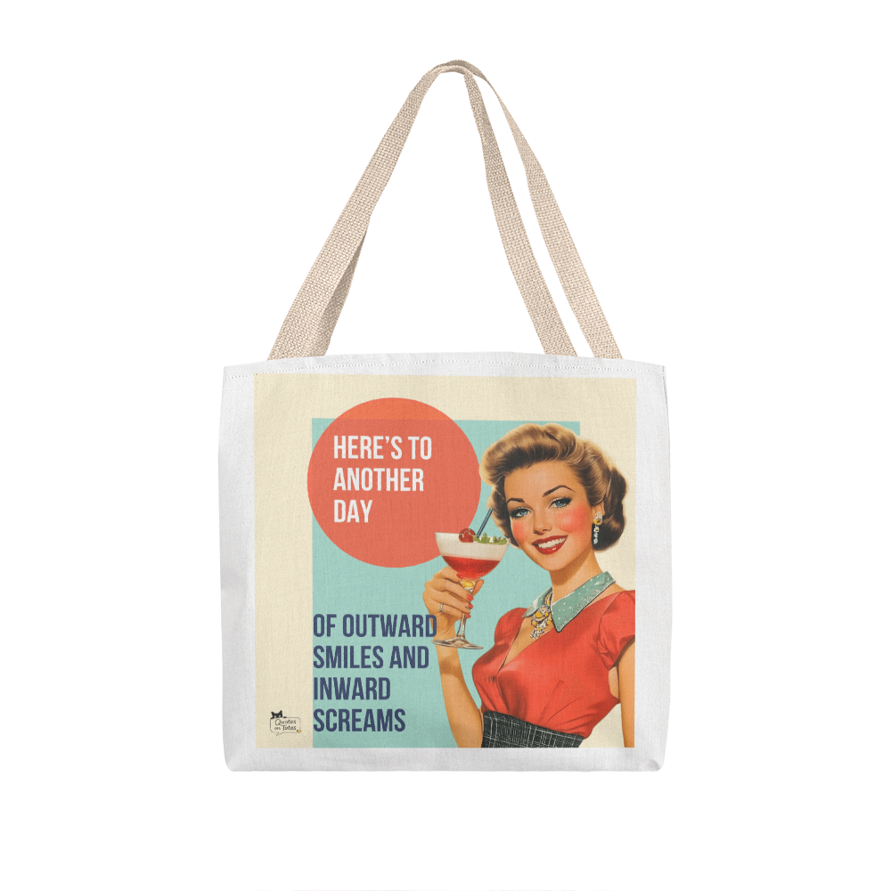 Outward Smiles Retro Tote Bag