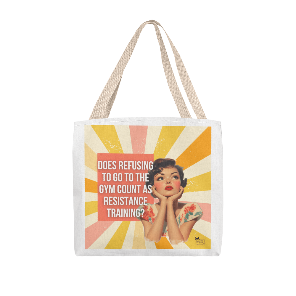 Resistance Training Retro Tote Bag