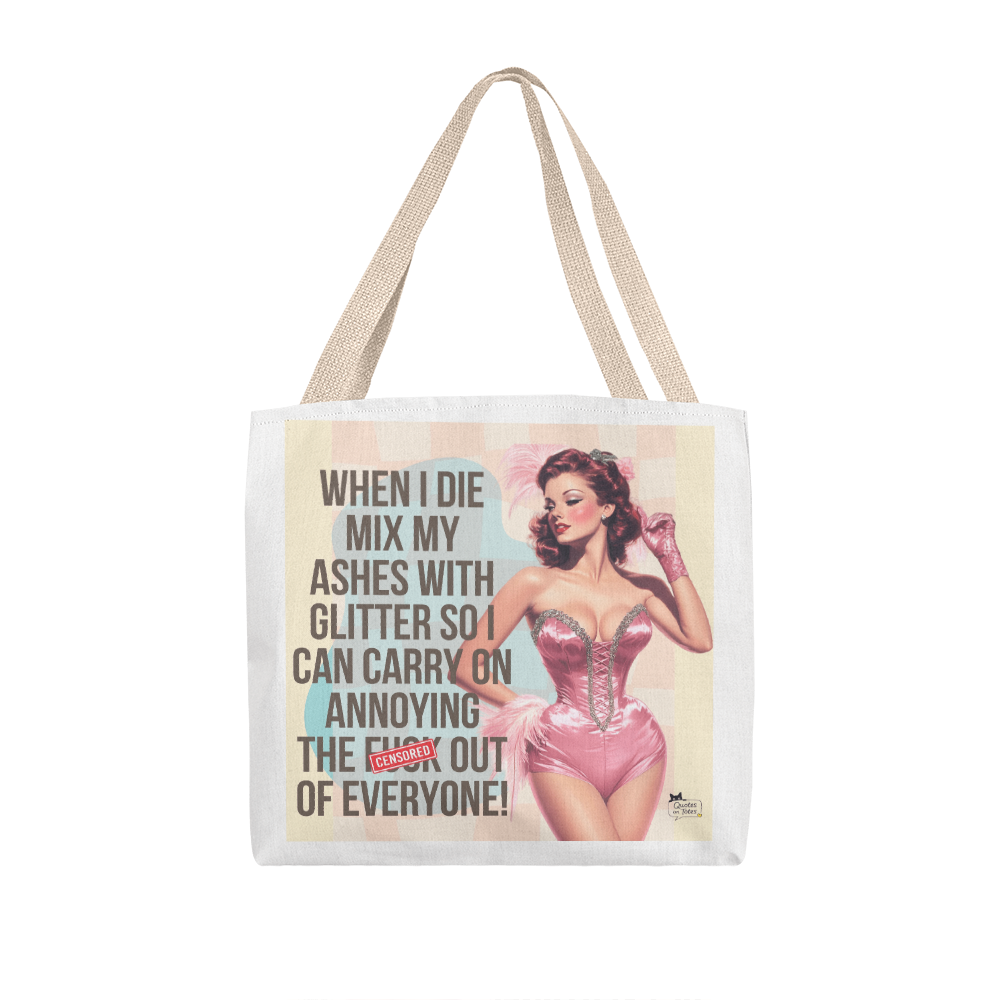 Glitter Retro Tote Bag