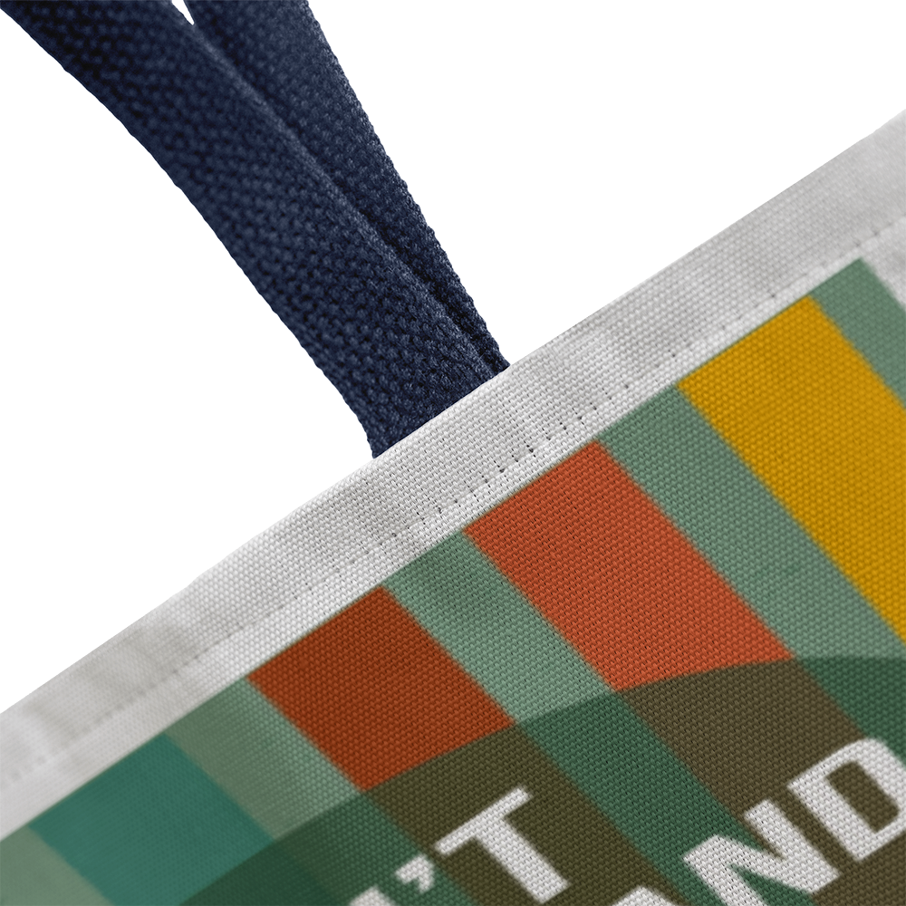 I Don't Care Retro Tote Bag