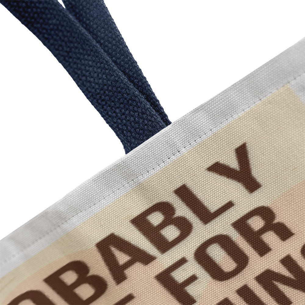 Probably Late Retro Tote Bag