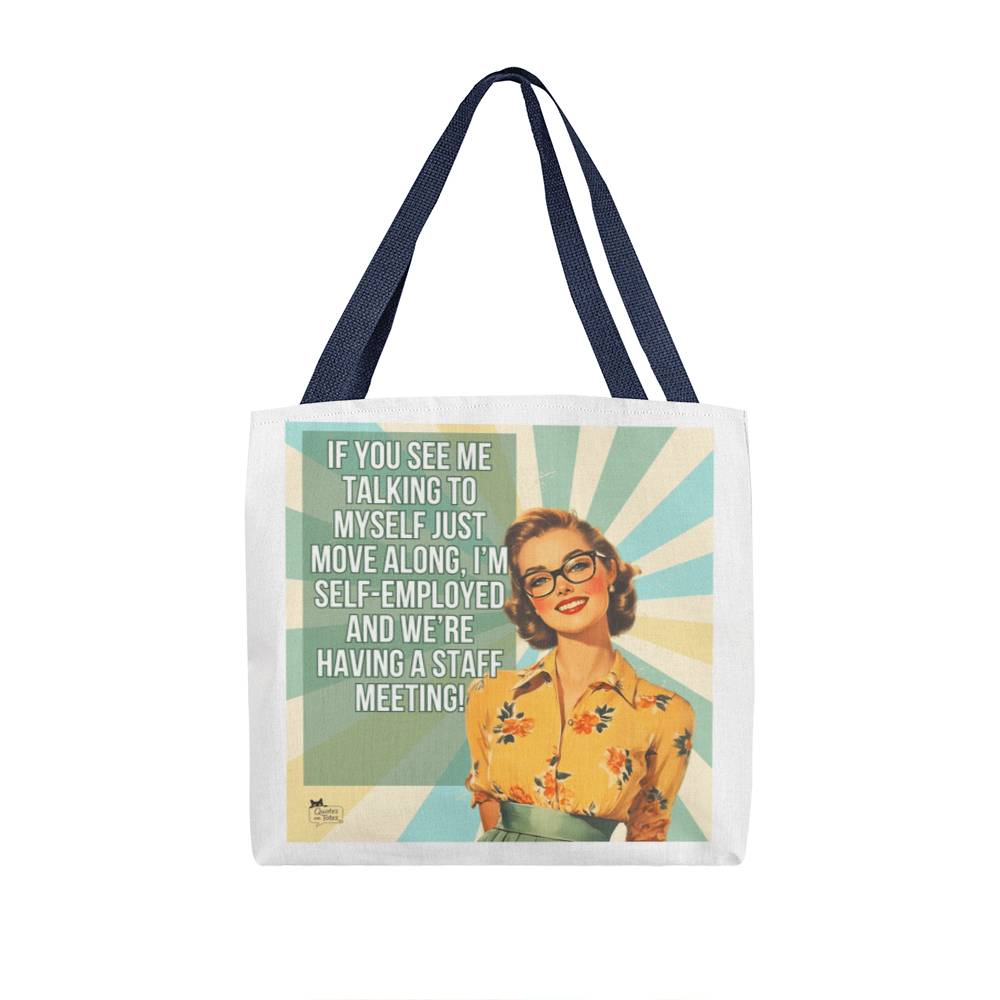 Staff Meeting Retro Tote Bag