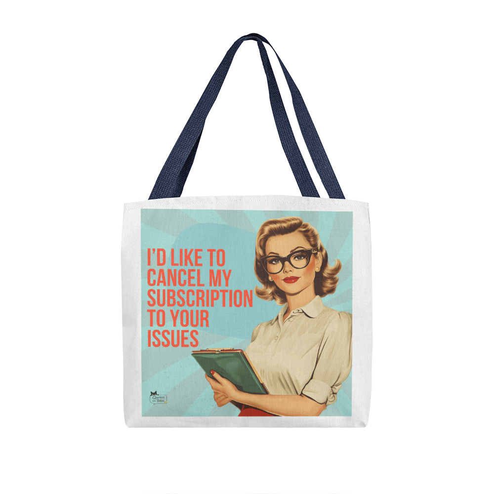 Cancel My Subscription Retro Tote Bag