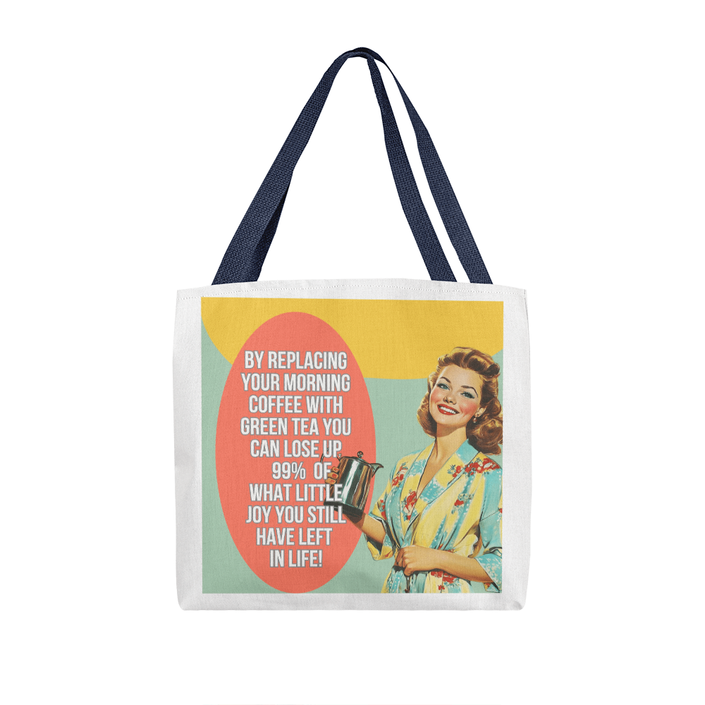 Green Tea Retro Tote Bag