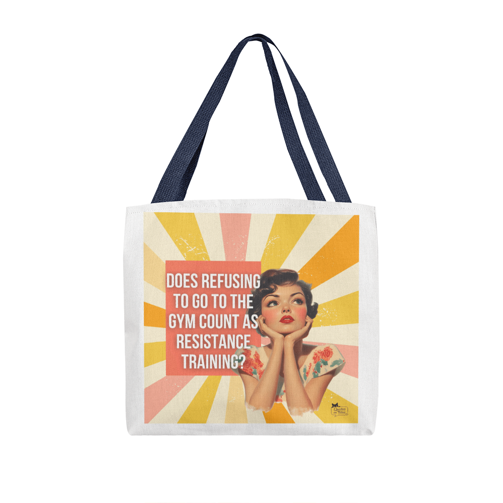 Resistance Training Retro Tote Bag