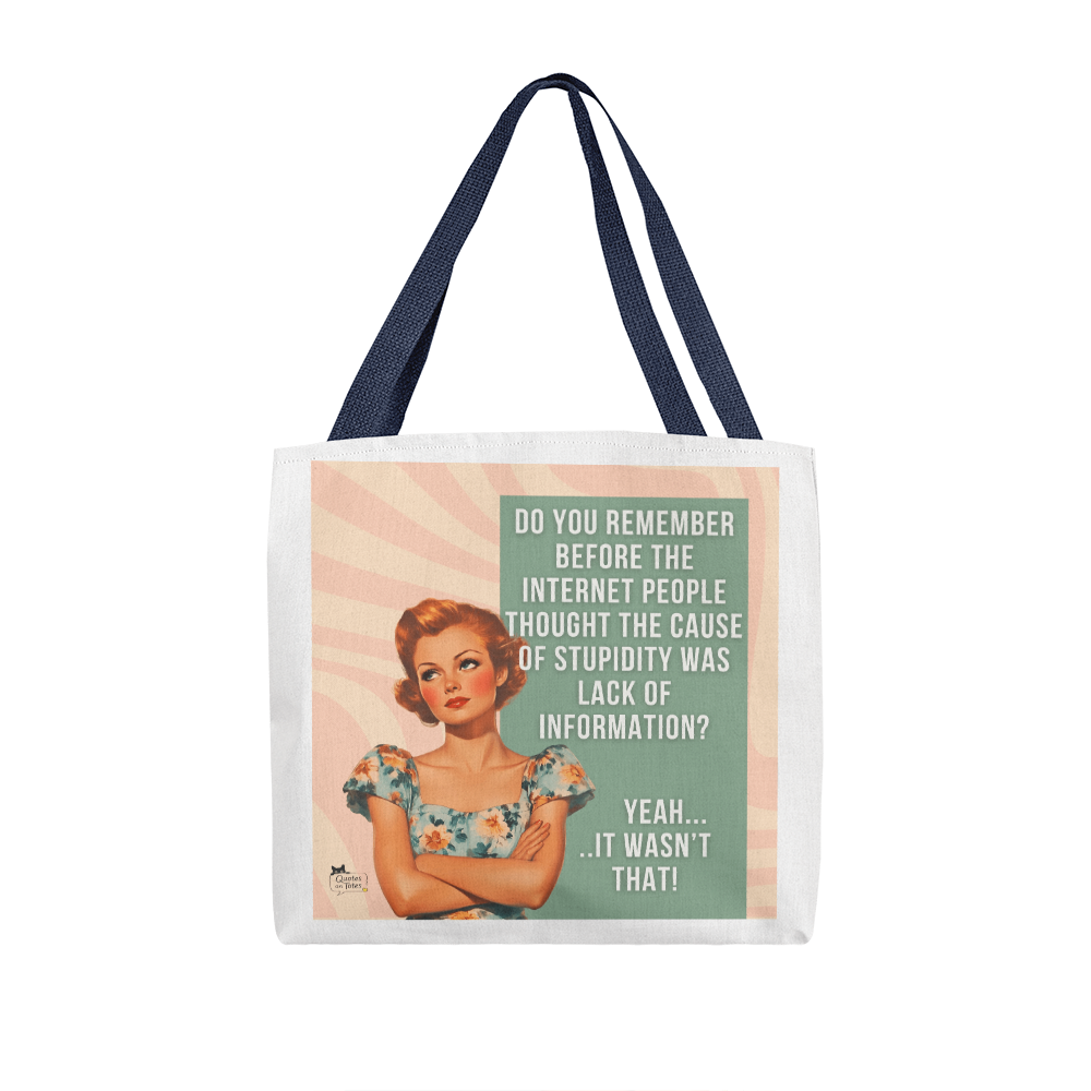 Lack of Information Retro Tote Bag