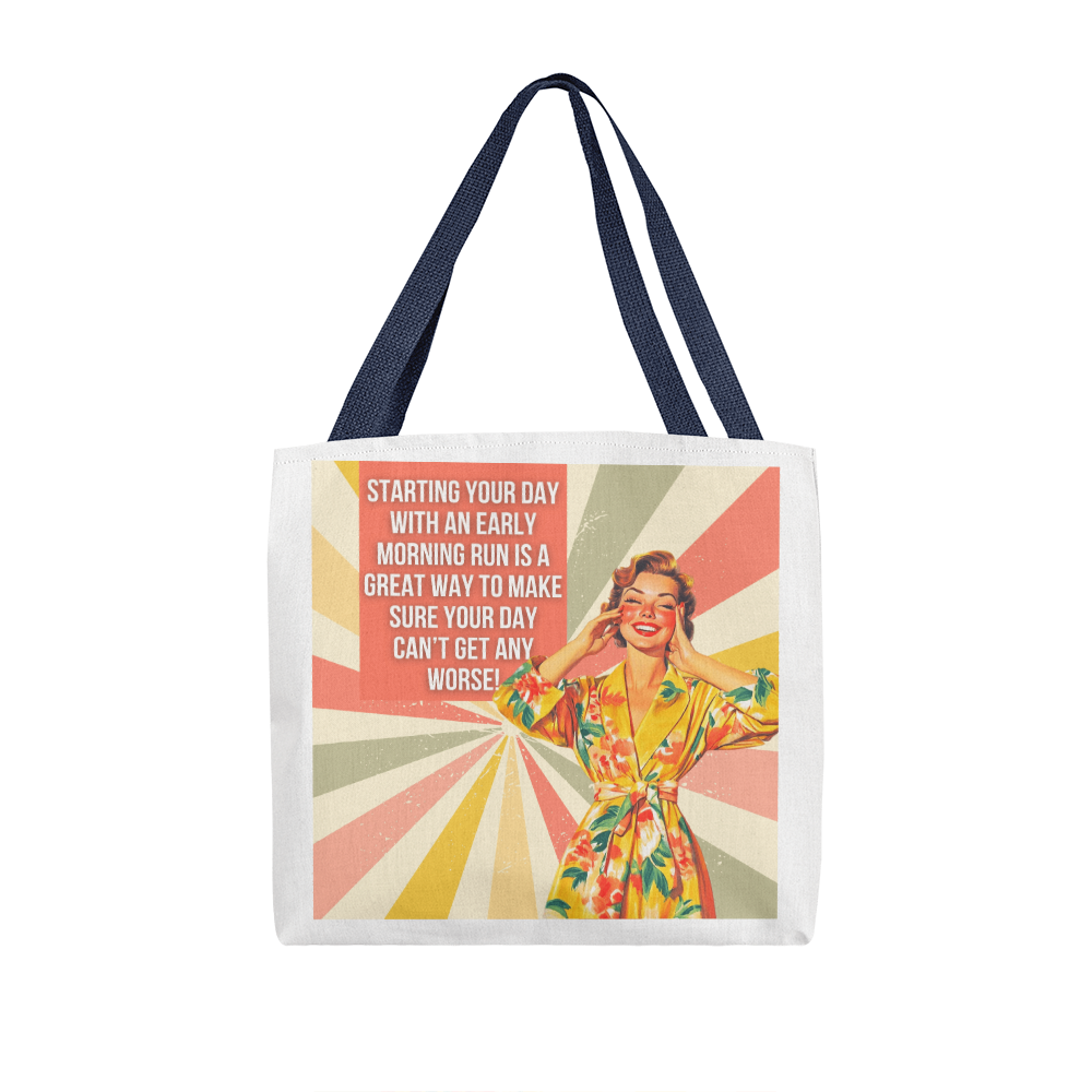 Morning Run Retro Tote Bag