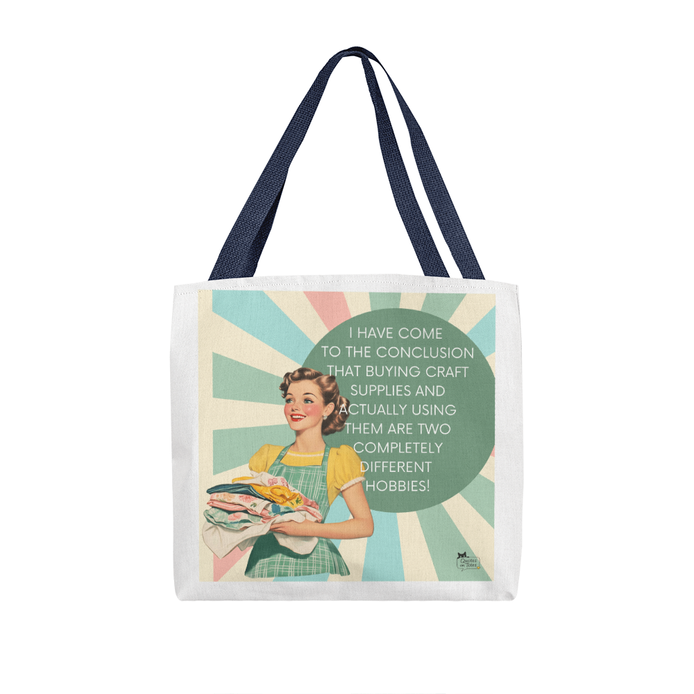 Craft Supplies Retro Tote Bag