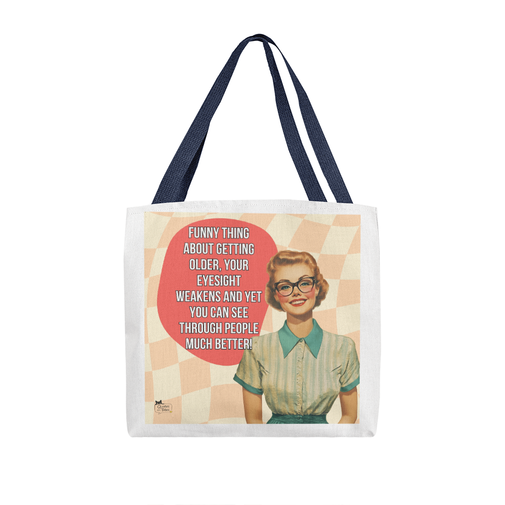 Weak Eyesight Retro Tote Bag