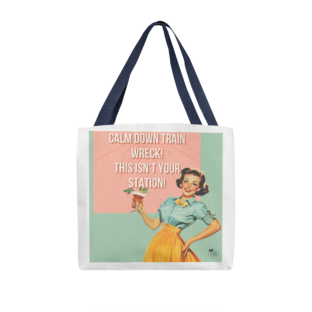 Train Wreck Retro Tote Bag