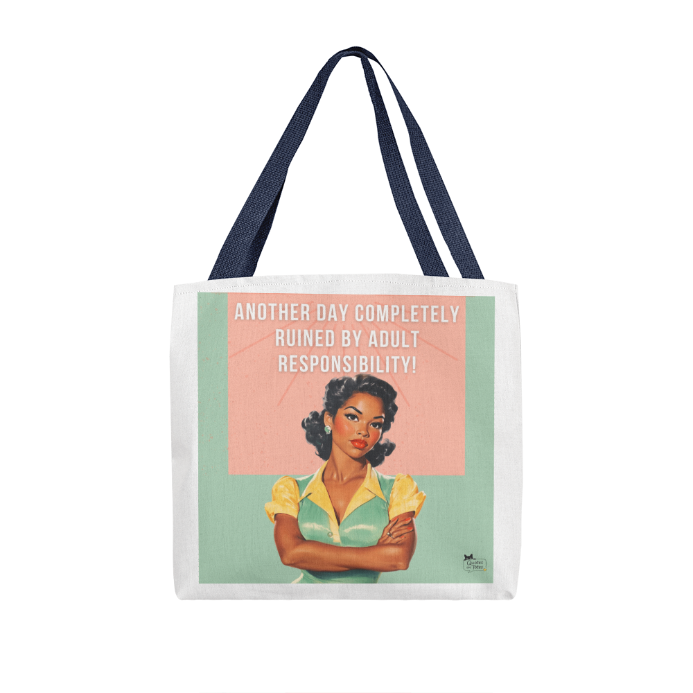 Adult Responsibility Retro Tote Bag
