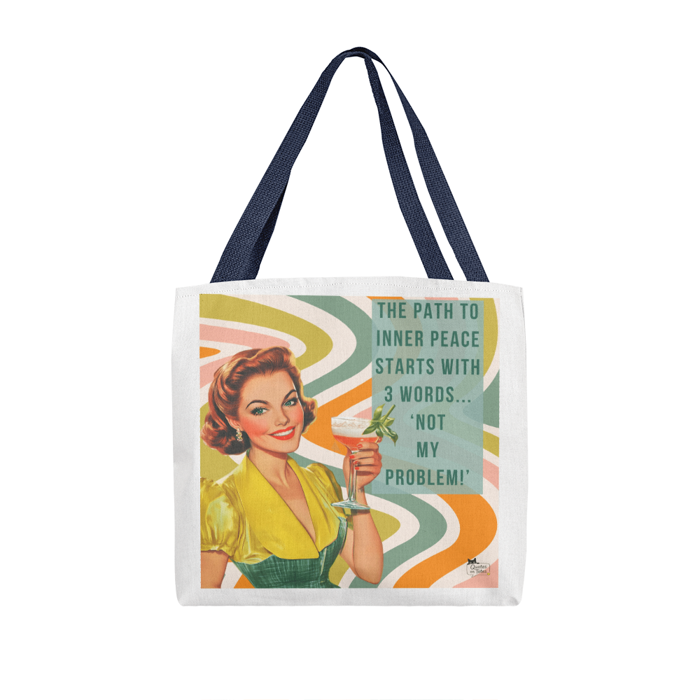 Not My problem Retro Tote Bag