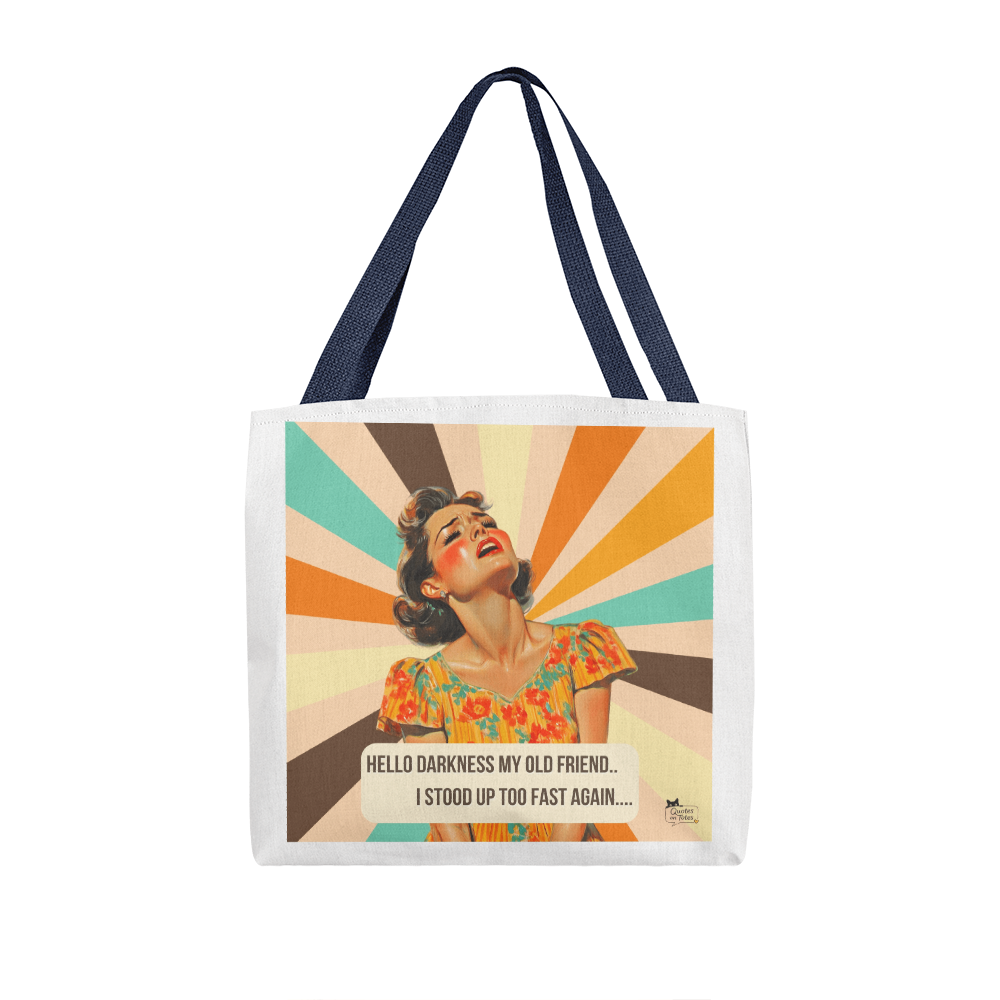 Hello Darkness Retro Tote Bag