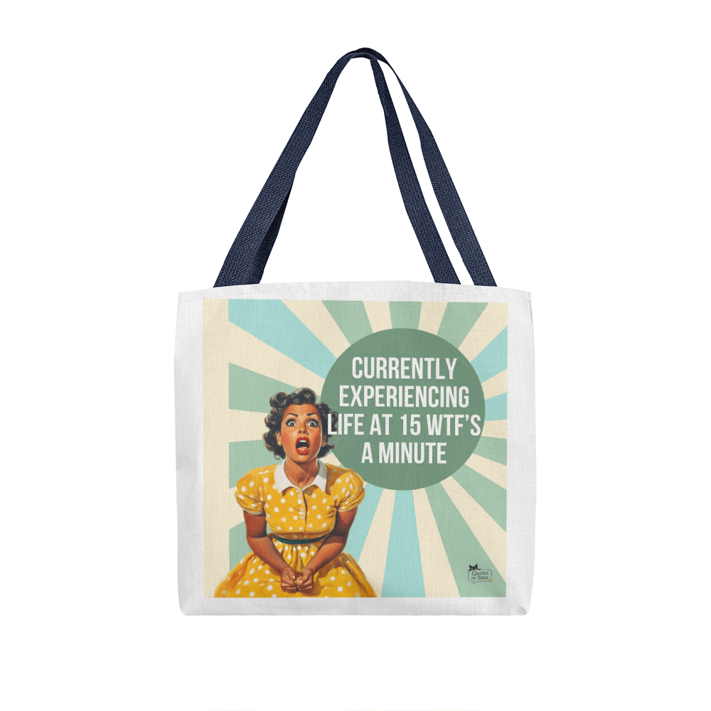 15 WTF's Retro Tote Bag