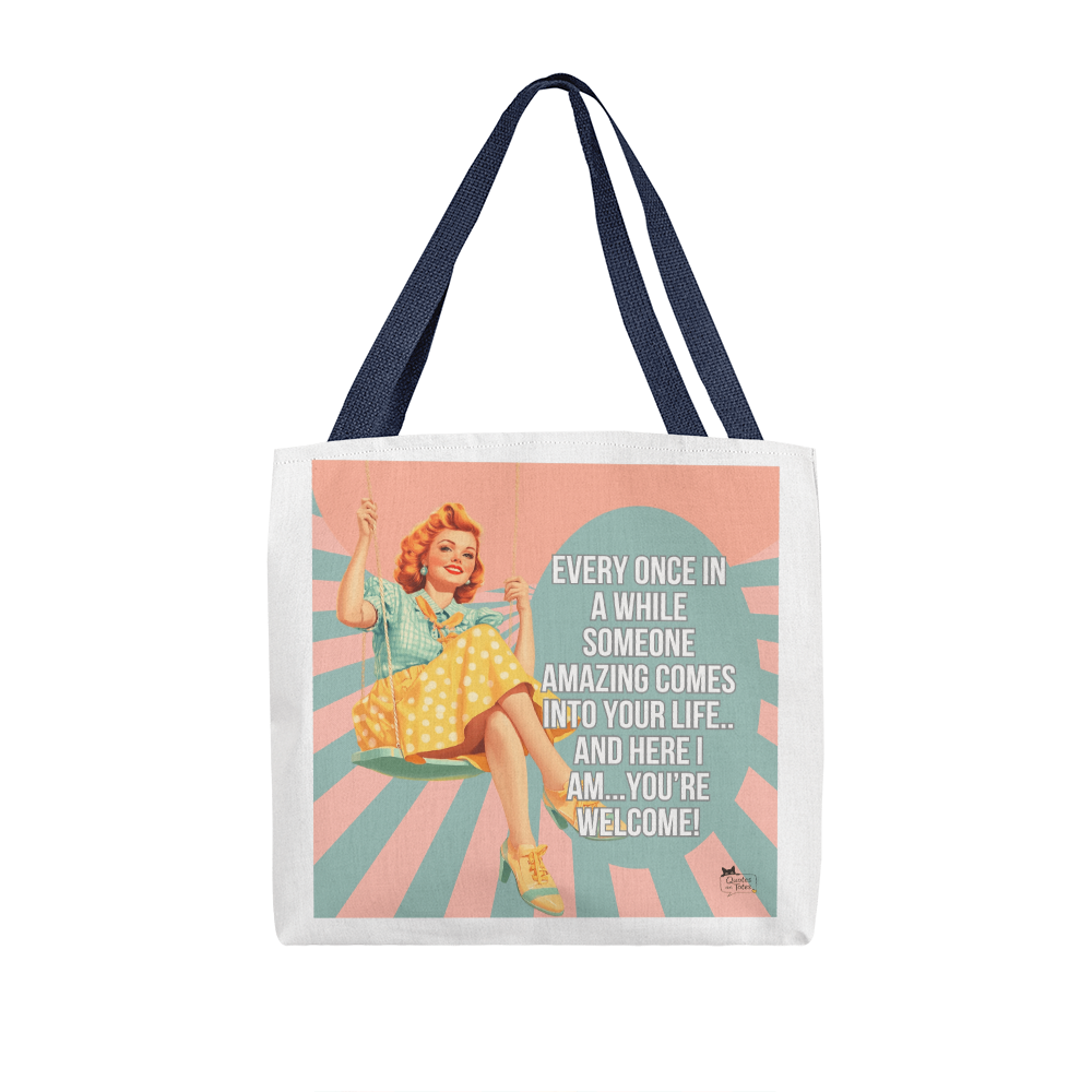 You're Welcome Retro Tote Bag