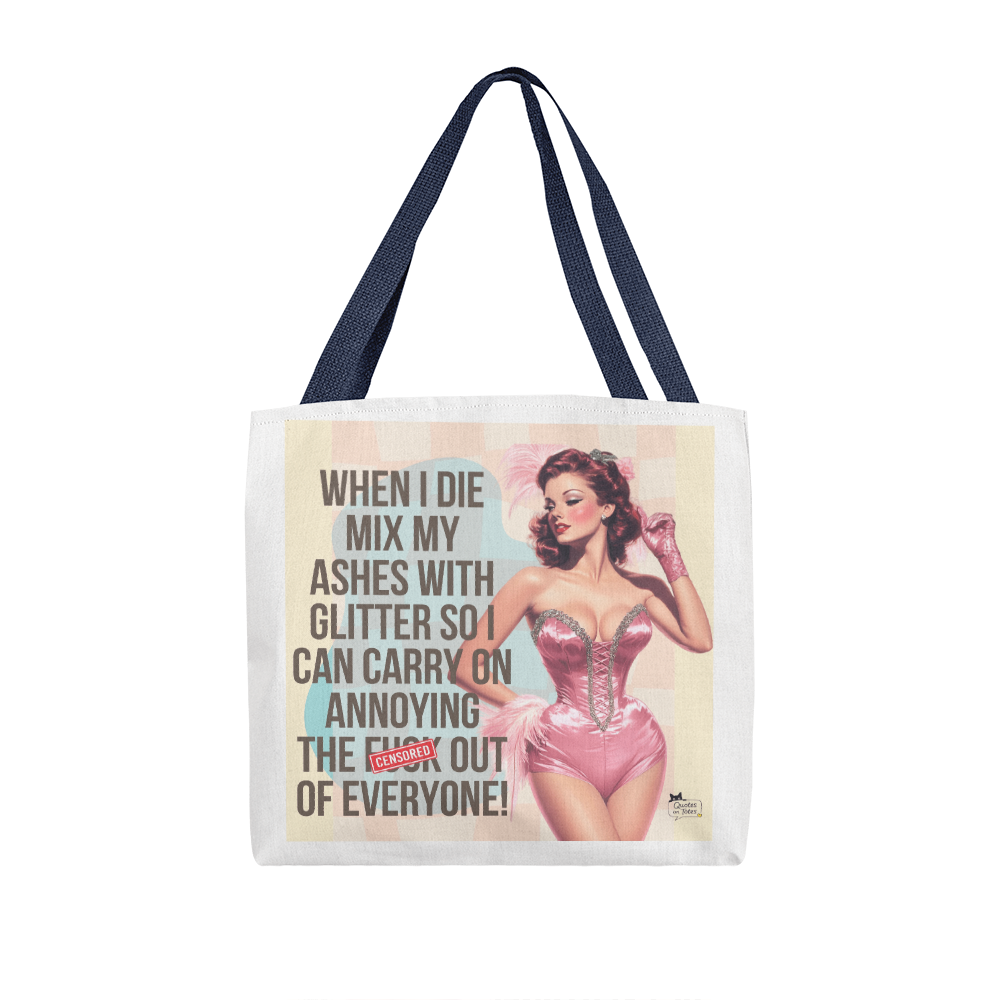 Glitter Retro Tote Bag
