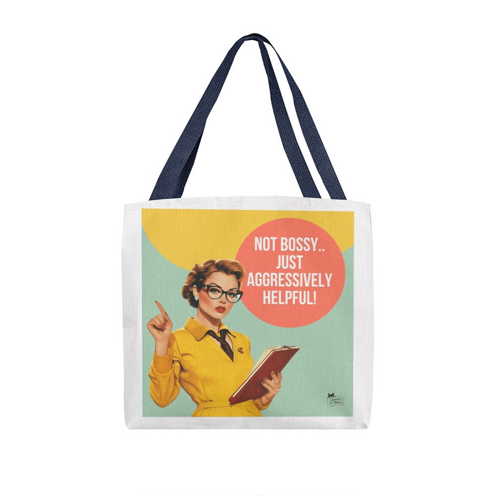 Not Bossy Retro Tote Bag