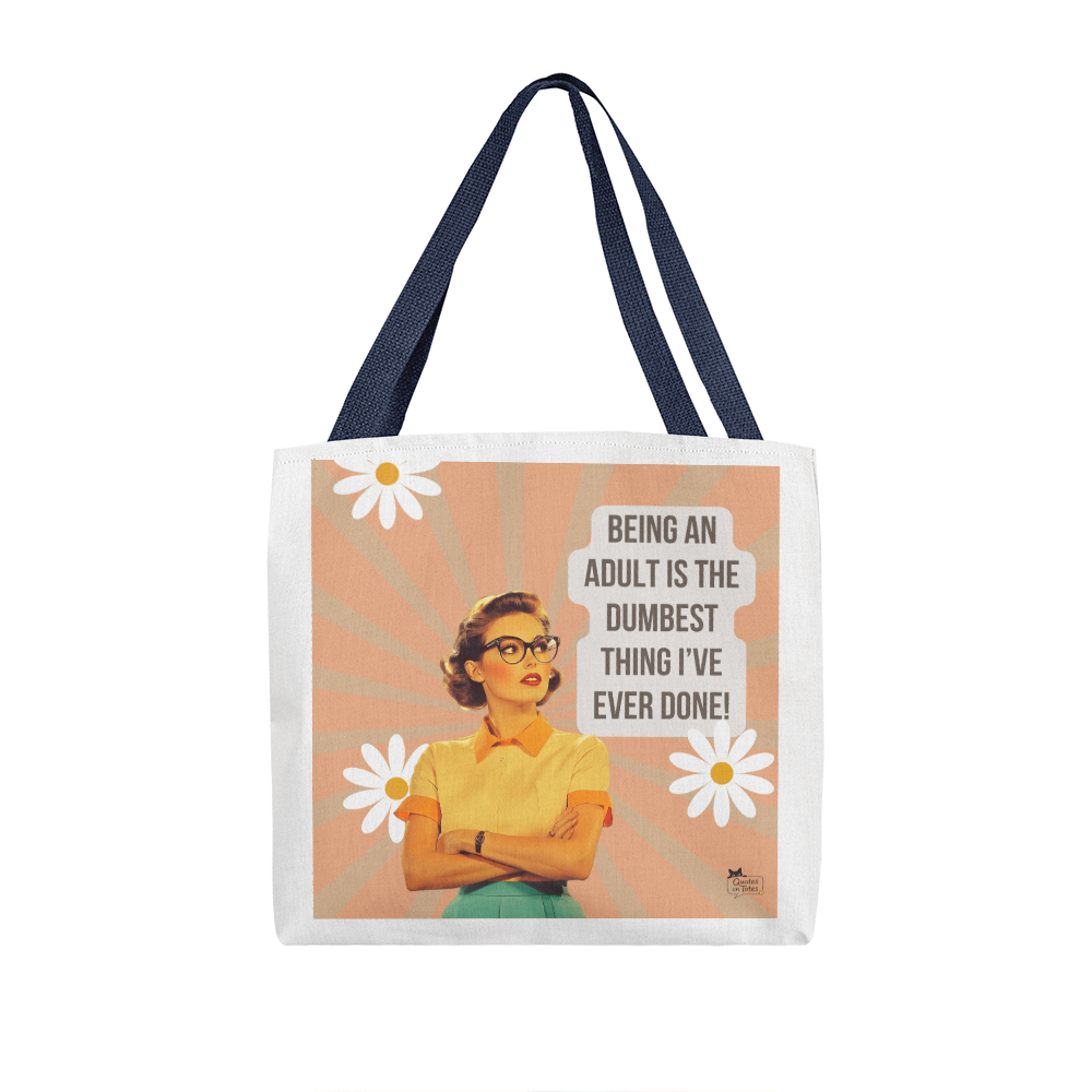 Dumbest Thing Retro Tote Bag
