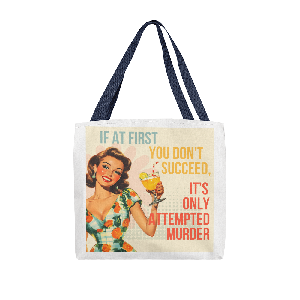Attempted Murder Retro Tote Bag