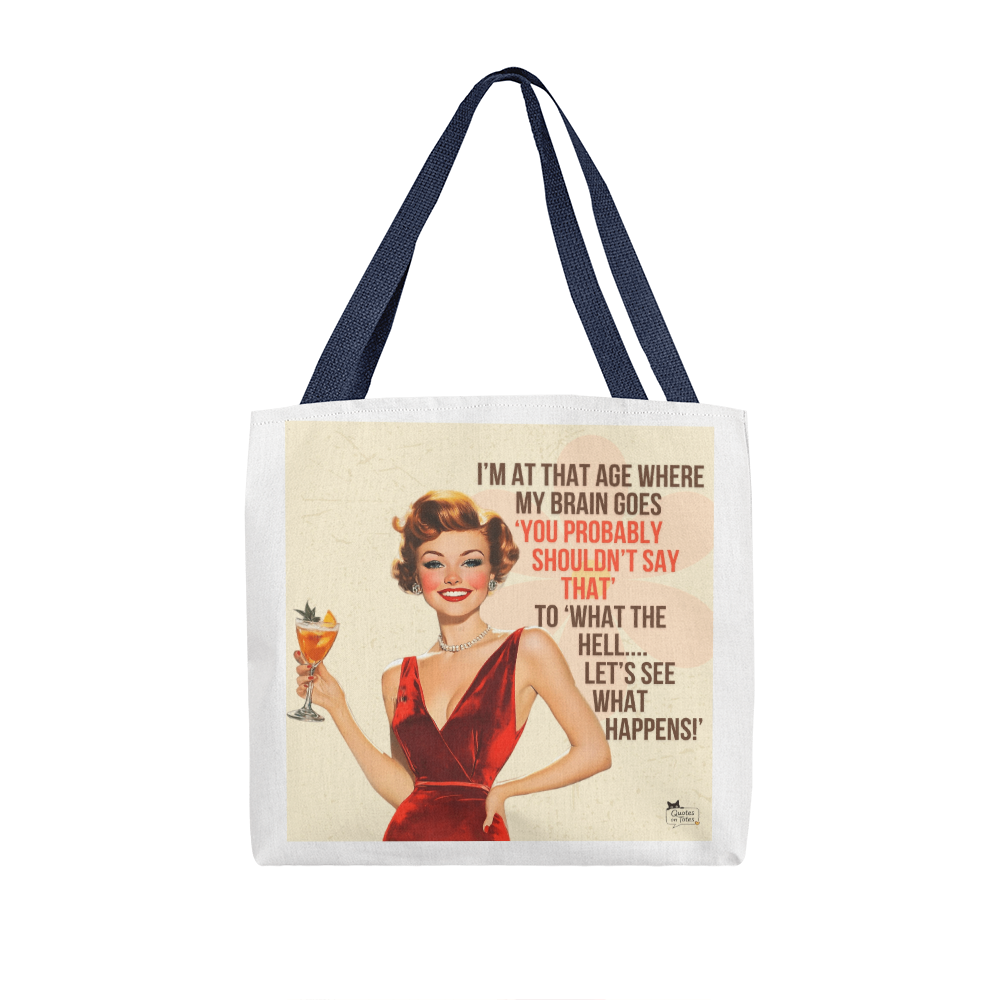 Probably Shouldn't Retro Tote Bag