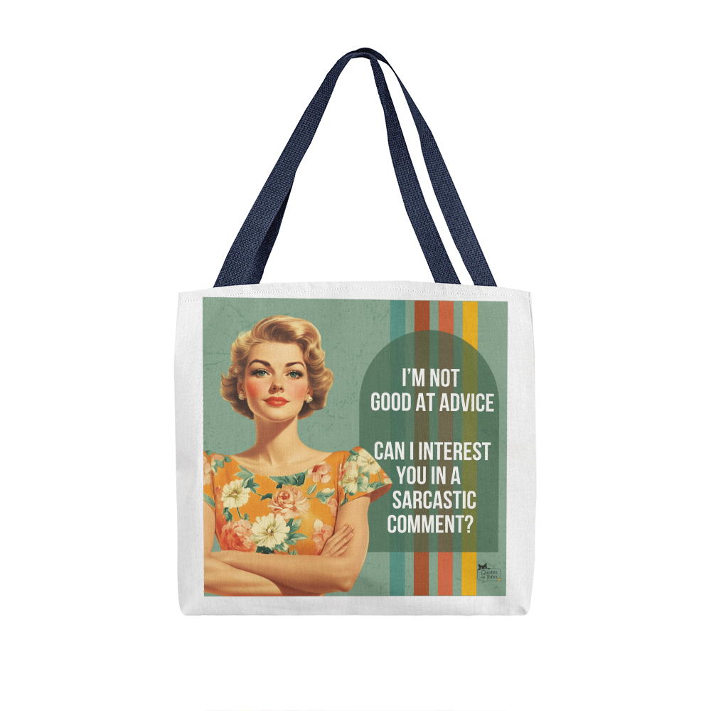 Sarcastic Comment Retro Tote Bag