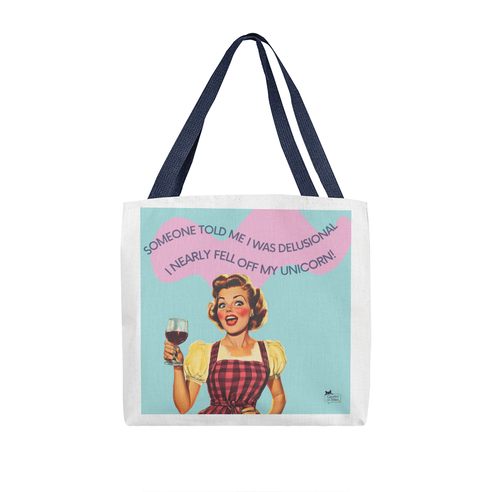Unicorn Retro Tote Bag