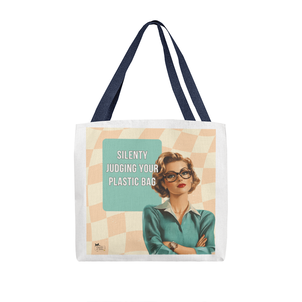 Silently Judging Retro Tote Bag
