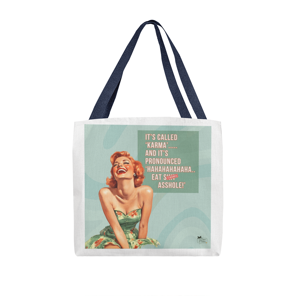 Karma Retro Tote Bag