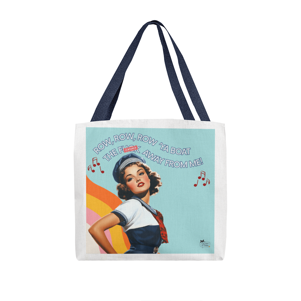 Row Ya Boat Retro Tote Bag
