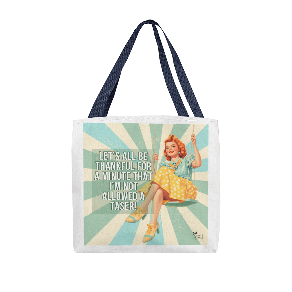 Taser Retro Tote Bag