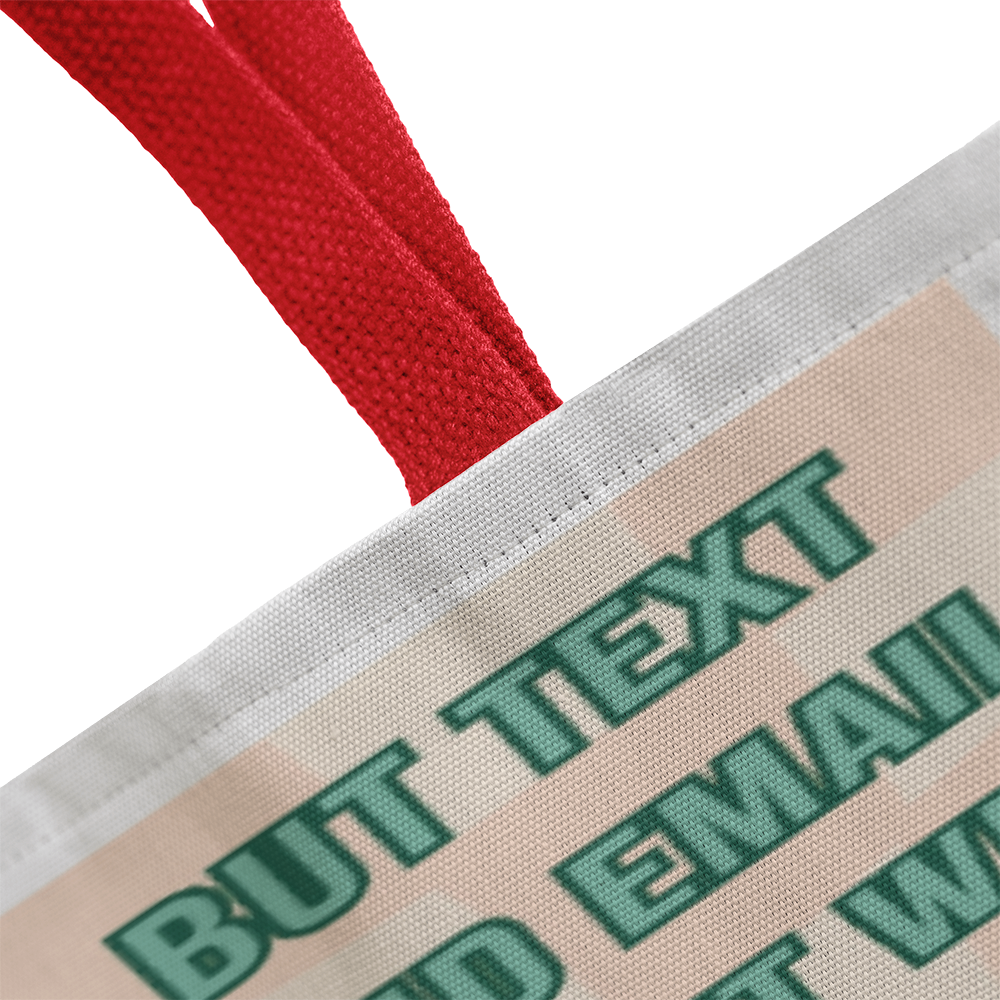 Text and Email Retro Tote Bag