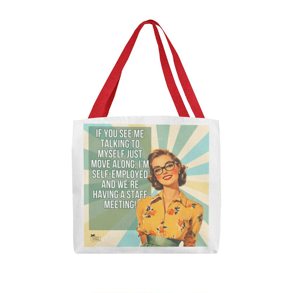 Staff Meeting Retro Tote Bag