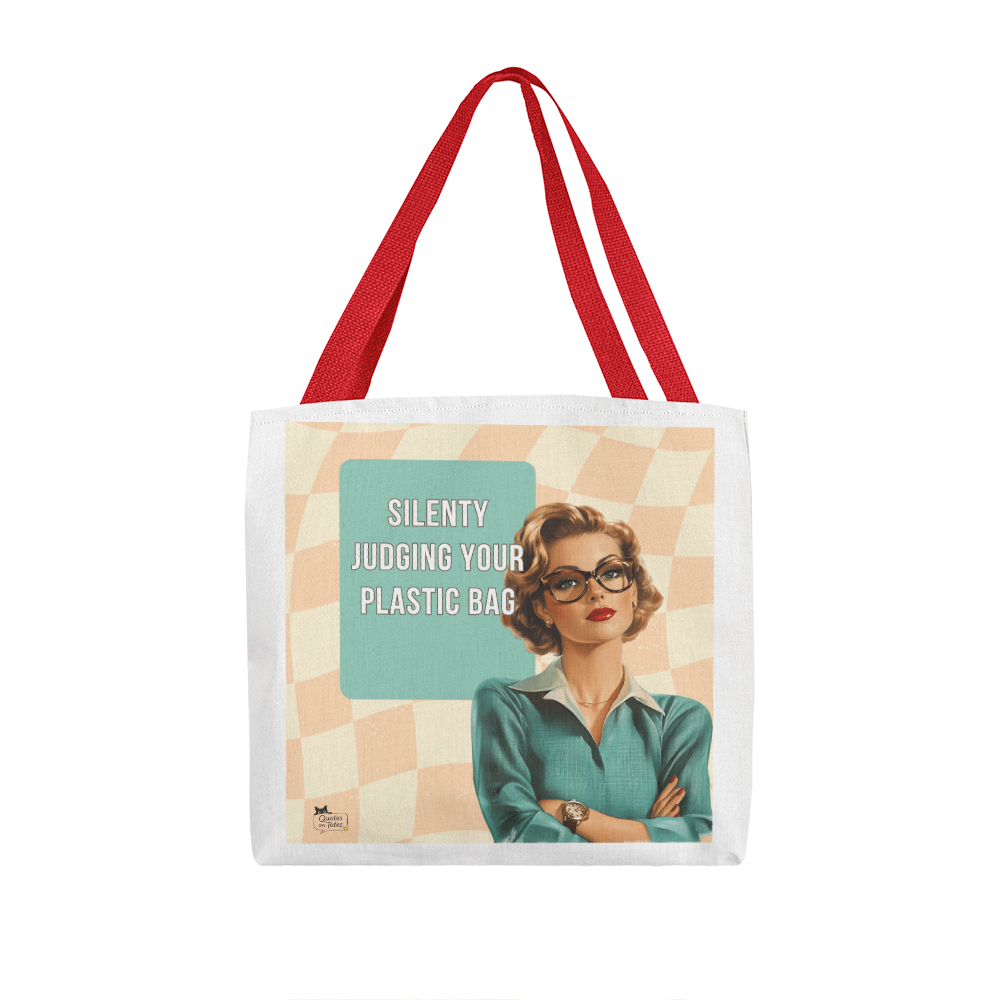 Silently Judging Retro Tote Bag