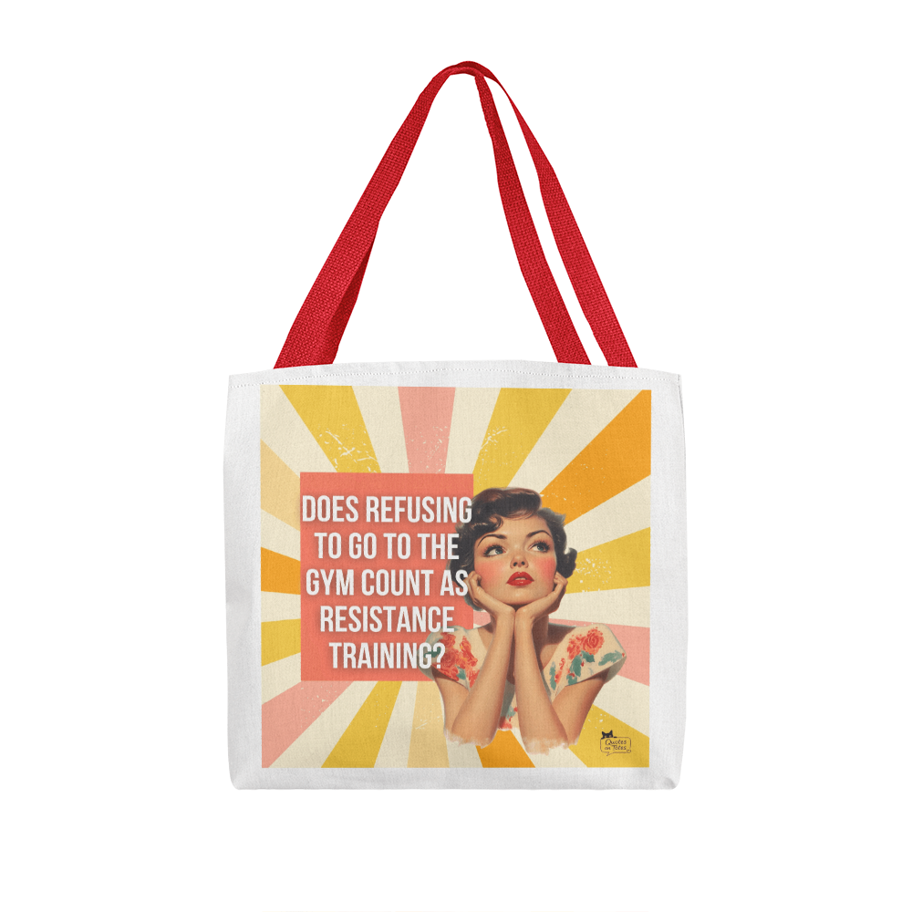 Resistance Training Retro Tote Bag